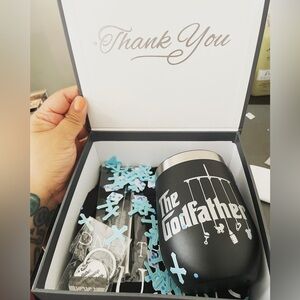 Handcrafted The Godfather Black 12oz Tumbler Gift Box